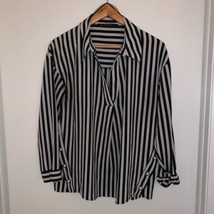 Zara Basics Striped Blouse size L